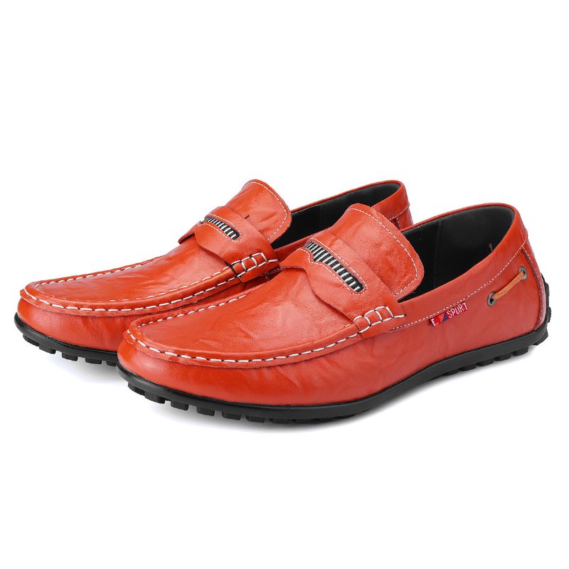 Menn Microfiber Leather Portable Slip On Driving Loafers