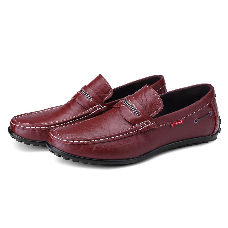 Menn Microfiber Leather Portable Slip On Driving Loafers