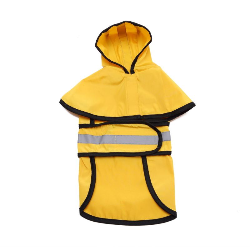 Mote Pet Raincoat Rainy Days Slicker Gul Regnfrakk