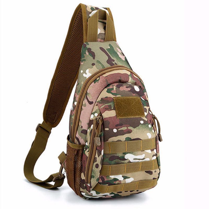 Multifunksjonell Outdoor Camouflage Tactical Sling Bag Brystveske Crossbody-veske For Menn