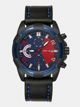 Sport Style Herreklokke Mote Chrono Tid Dato Visning Stoppeklokke Herre Quartz Watch