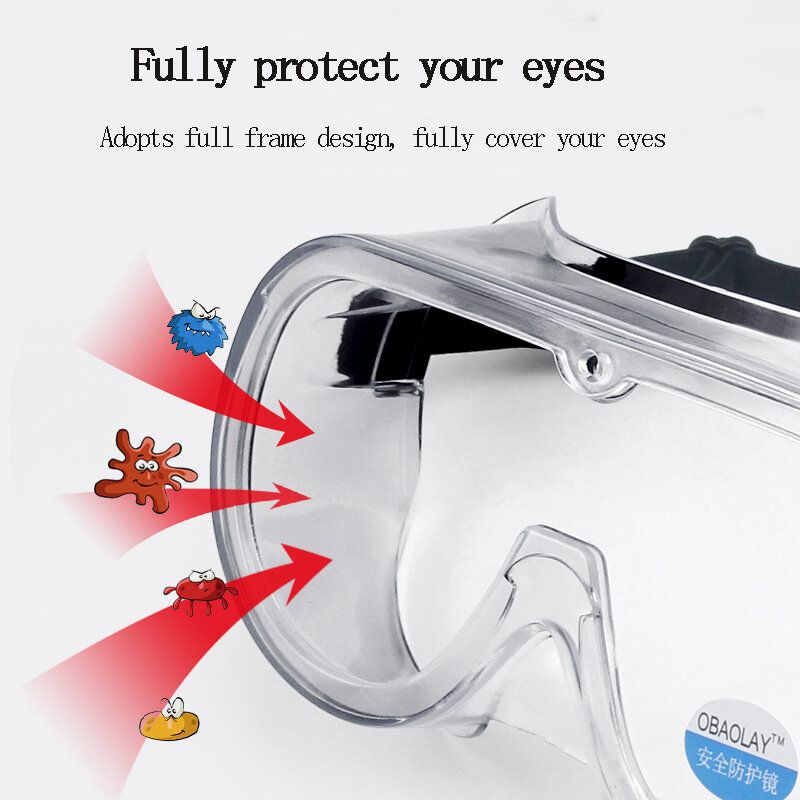 Unisex Anti-dugg Sprutbriller Transparente Briller Full Frame Protection