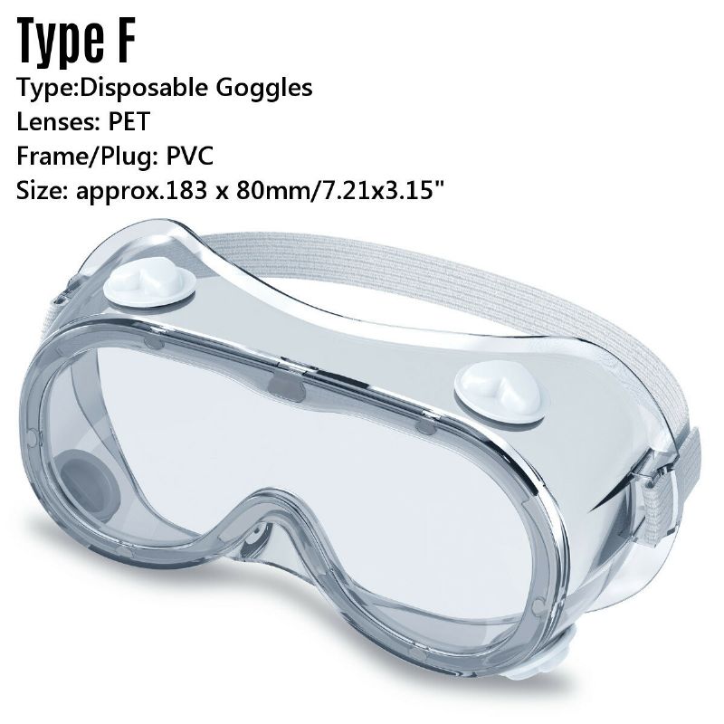 Unisex Anti-dugg Sprutbriller Transparente Briller Full Frame Protection