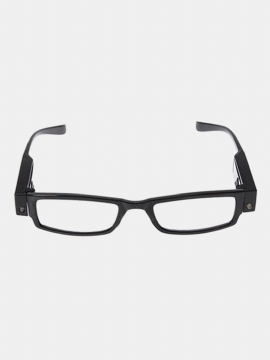 Unisex-innrammede Lesebriller Briller Spectacal Med Led-lys Dioptri-forstørrelsesglass