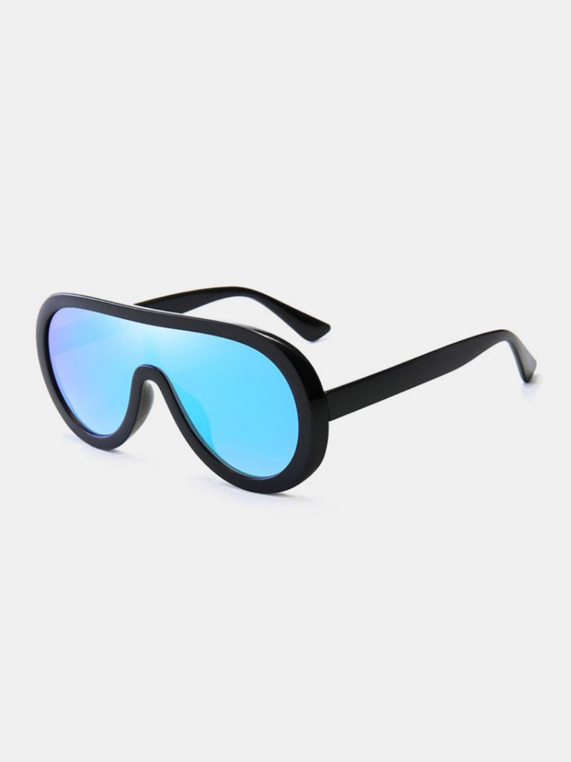 Unisex Pc Full Frame Fargerike One-piece Linse Anti-uv Goggles Mote Solbriller