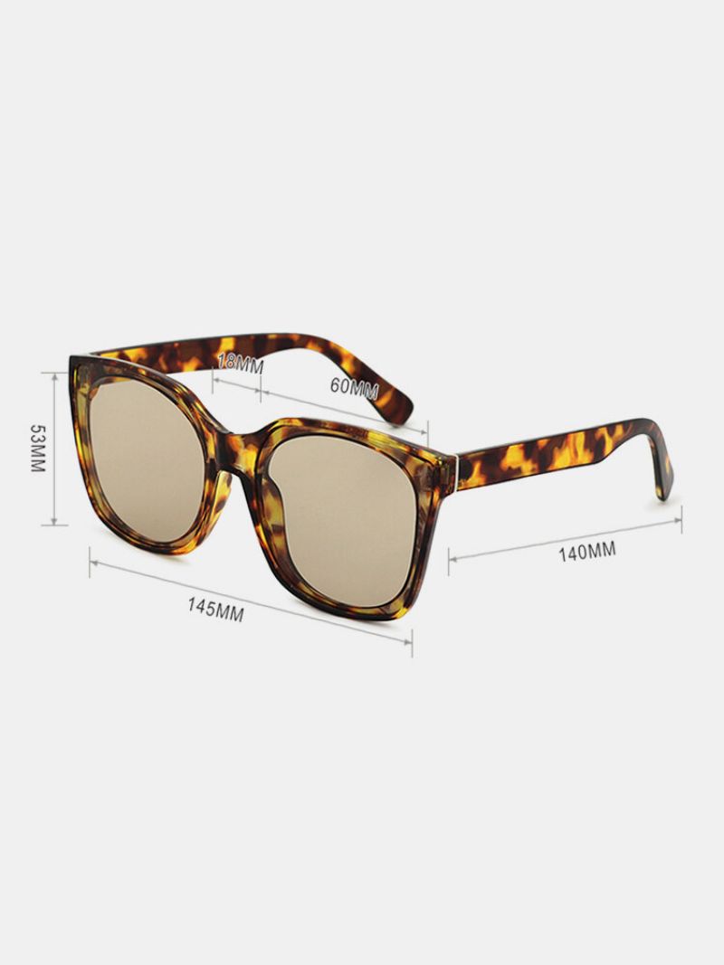 Unisex Square Full Frame Tortoiseshell Fashion Outdoor Uv-solbriller