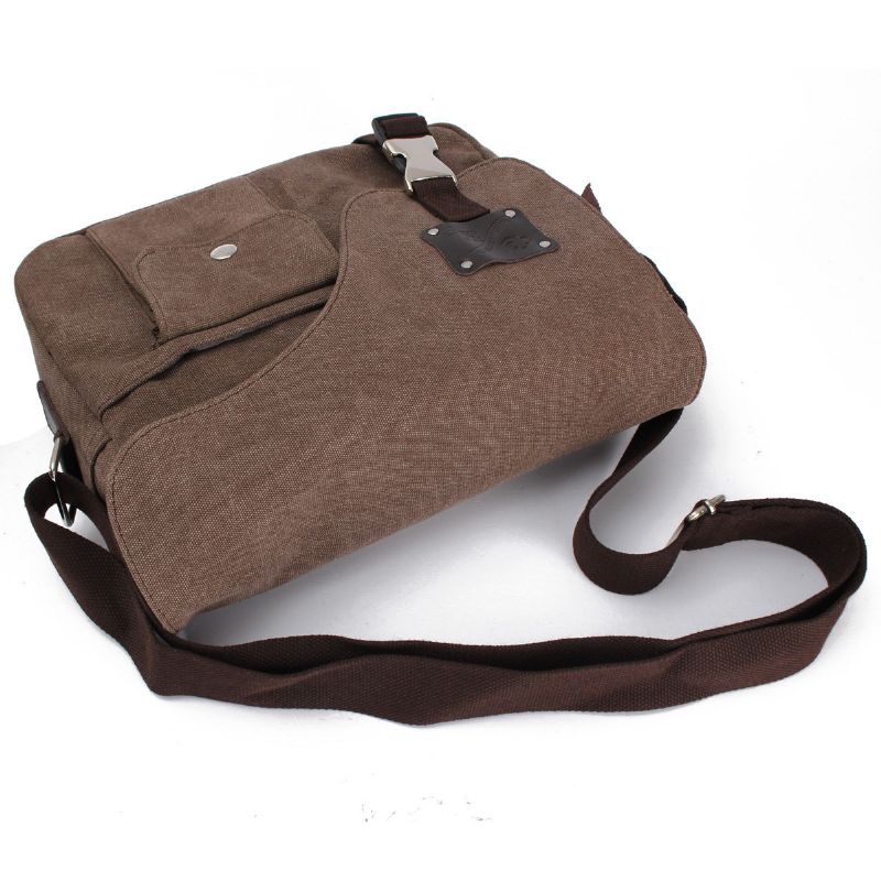 Vintage Messenger Bag Canvas Crossbody Bag Skulderveske For Menn