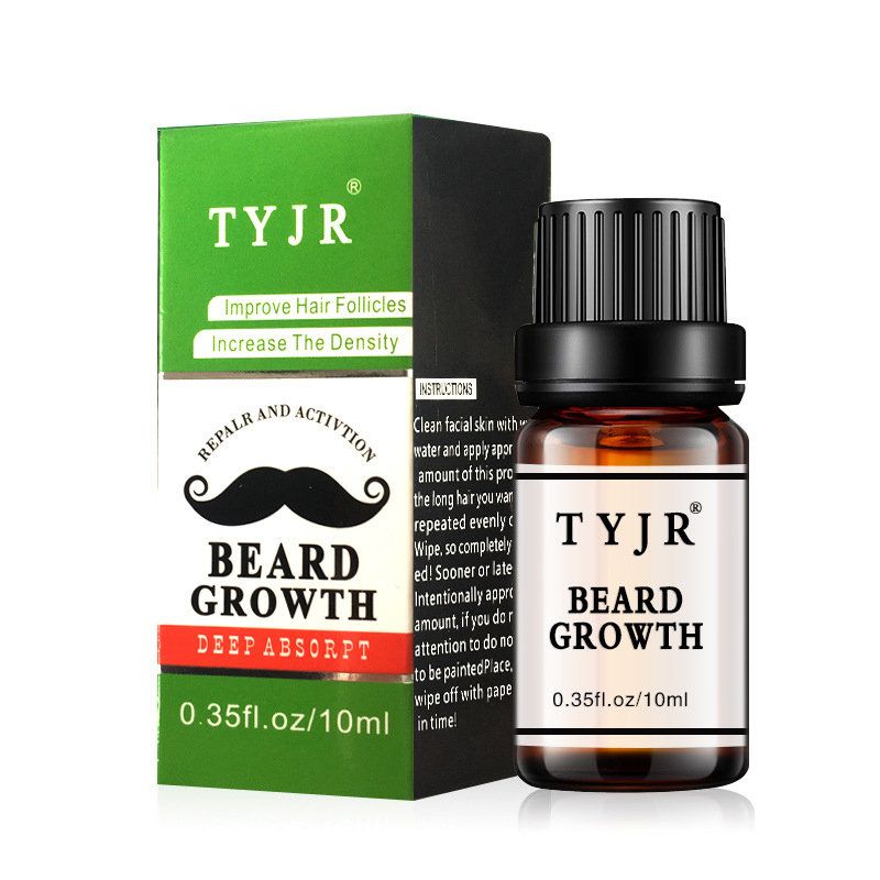 10ml Menn Skjeggvekst Olje Sykepleie Fuktighetsgivende Forbedre Frizz Beard Øyenvipper Nærende Væske