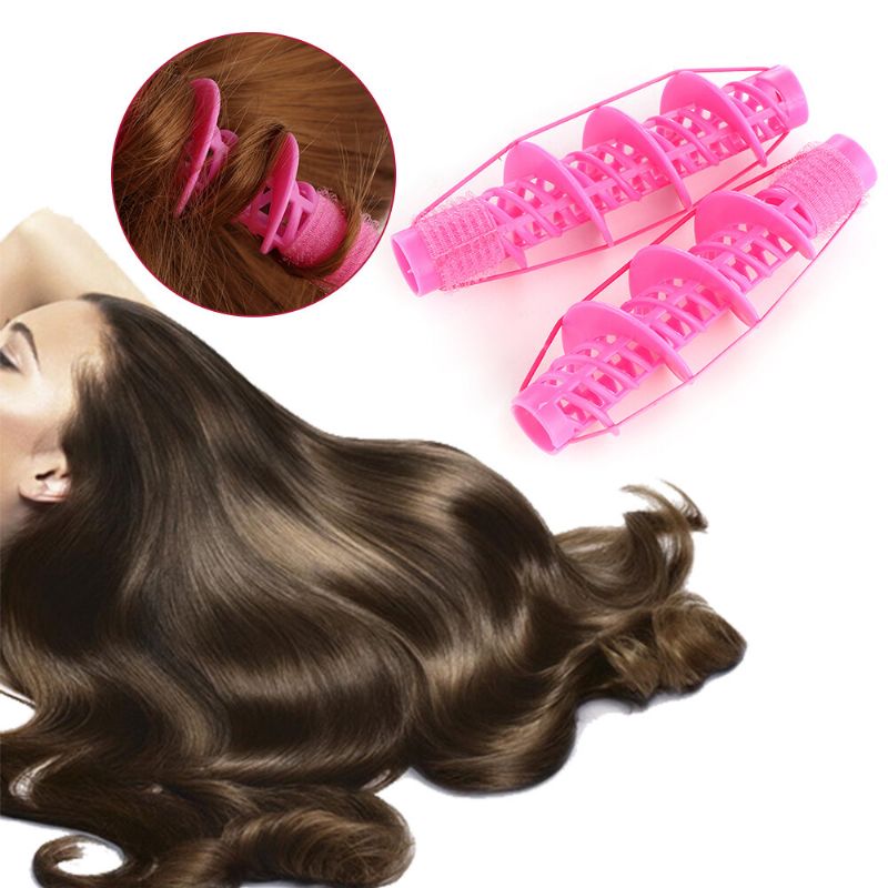 2 Stk Hårstylingverktøy Hårpleie Naturlig Big Wave Curls Rollers Curling Styling Tool For Jenter Dame Spiral Curler