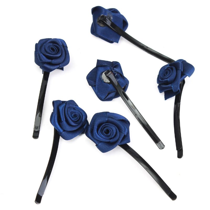 6 Stk Rose Blomster Hårnåler Grips Clips Tilbehør Bryllupsfest