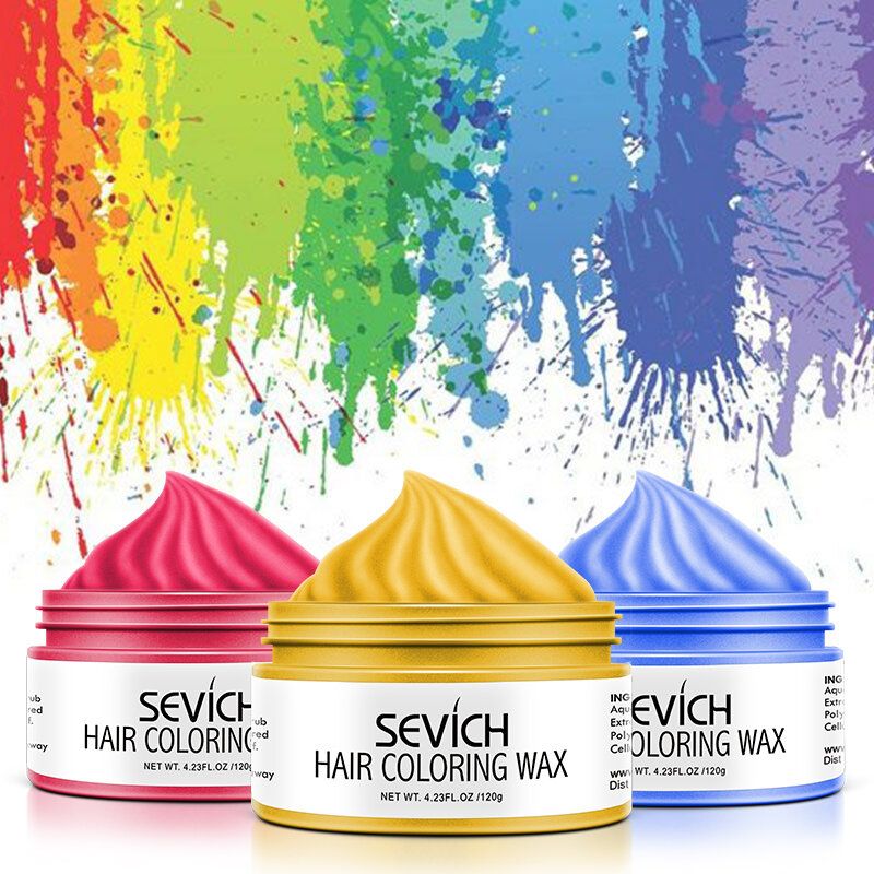 9 Farger Engangshårfargevoks Unisex Hurtigstylingfarge Hårleire Diy Dye Cream