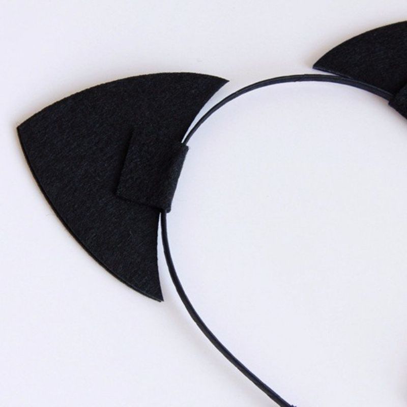 Cosplay Funny Pannebånd Svart Cotton Two Circle Ear Party