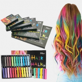 Engangs Hårfargepenn Ikke-giftig Hårfarge Crayon Chalk Jenter Barnefest Cosplay Diy Midlertidige Stylingverktøy