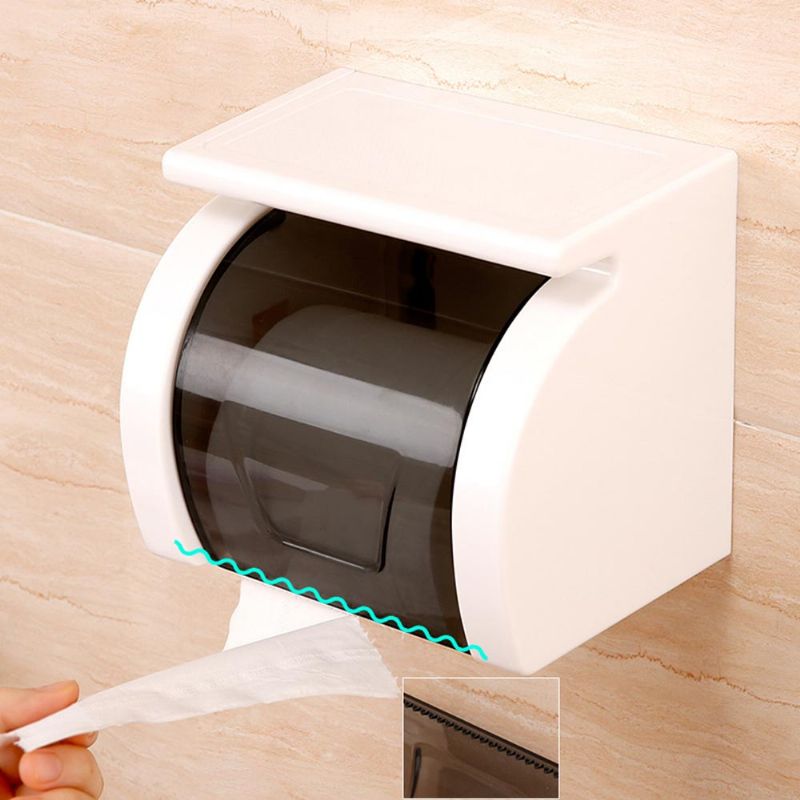 Baderom Vanntett Toalettbrettholder Tissue Box Hylle Stansfri Rulleholder