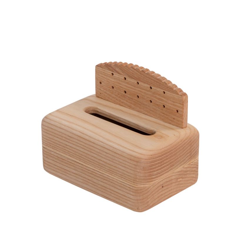 Creative Log Tissue Box White Voks Whole Wood Kitty Pumping Box Collection Bjørn Crown Kjeksform Med Kreativt Design