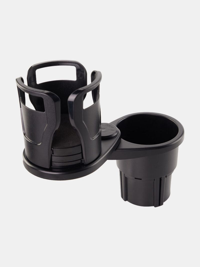 1 Stk 2-i-1 Kjøretøymontert Sklisikker Justerbar Expand Cup Holder 360 Grader Roterende Vann Drikke Bil Koppholder Organizer Multifunksjonell Dual Houder Autotilbehør