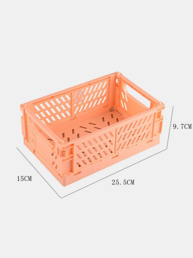 1 Stk Mini Gjør-det-selv Sammenleggbar Plast Skrivebordsskrivesaker Organizer Oppbevaringsboks Stor Kapasitet Creative School Kontorbord Oppbevaringskurv