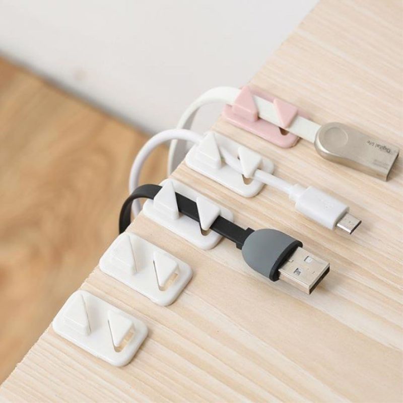 12 Stk Desktop Wire Holder Paste Mini Cable Clip Power Manager