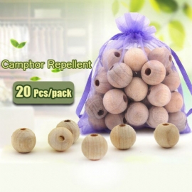 20 Stk Tre Kamfer Skadedyravvisende Anti Bug Moth Ceder Granular Balls Garderober