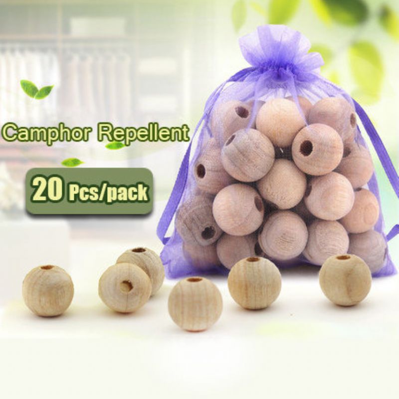 20 Stk Tre Kamfer Skadedyravvisende Anti Bug Moth Ceder Granular Balls Garderober