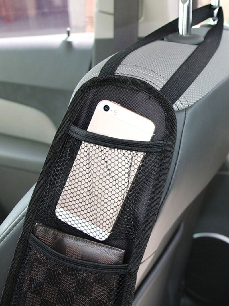 Bilsete Organizer Auto Sete Side Oppbevaring Hengende Bag Multi-pocket Drikke Holder Netting Lomme Bil Styling Telefonholder