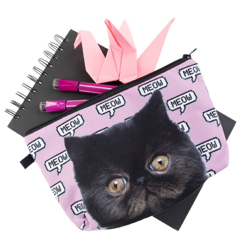 Black Cat Garfield 3d-utskrift Multifunksjonell Kosmetikkveske Clutchbag Oppbevaringsvaskepose