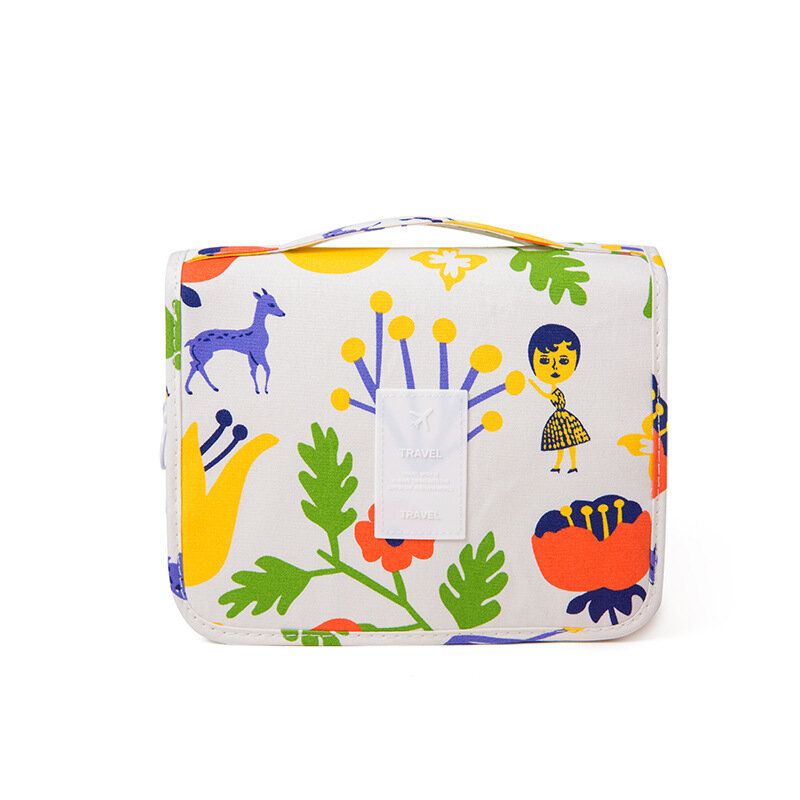 Cartoon Pattern Business Travel Hook Wash Bag Bærbar Kosmetikkoppbevaringspose Med Stor Kapasitet