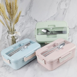 Creative Nordic Style Wheat Straw Bento Box For Studenter Bærbar Mat Grade Lunsjboks