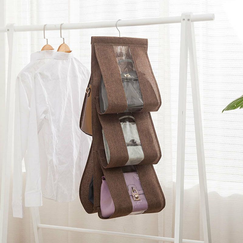 Creative Transparent Multi-layer Garderobe Bag Oppbevaring Henge Bag Støv Klut Bomull Og Lin