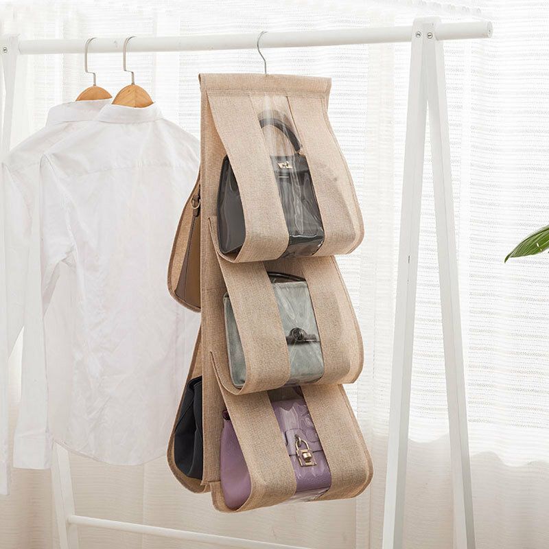 Creative Transparent Multi-layer Garderobe Bag Oppbevaring Henge Bag Støv Klut Bomull Og Lin