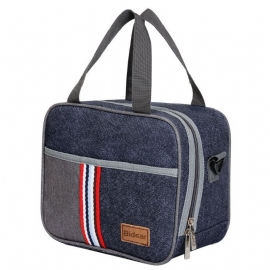 Gjenbrukbar Isolert Matpose Denim Blue Crossbody Lunsjpose For Kvinner Barn Gutt Jente