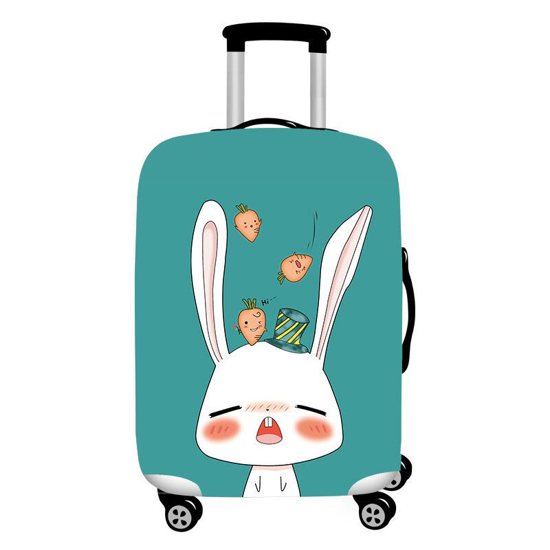 Honana Cute Cartoon Rabbit Elastisk Bagasjedeksel Slitesterk Koffertbeskytter