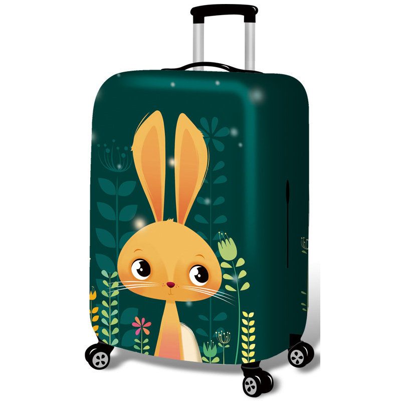 Honana Cute Cartoon Rabbit Elastisk Bagasjedeksel Slitesterk Koffertbeskytter