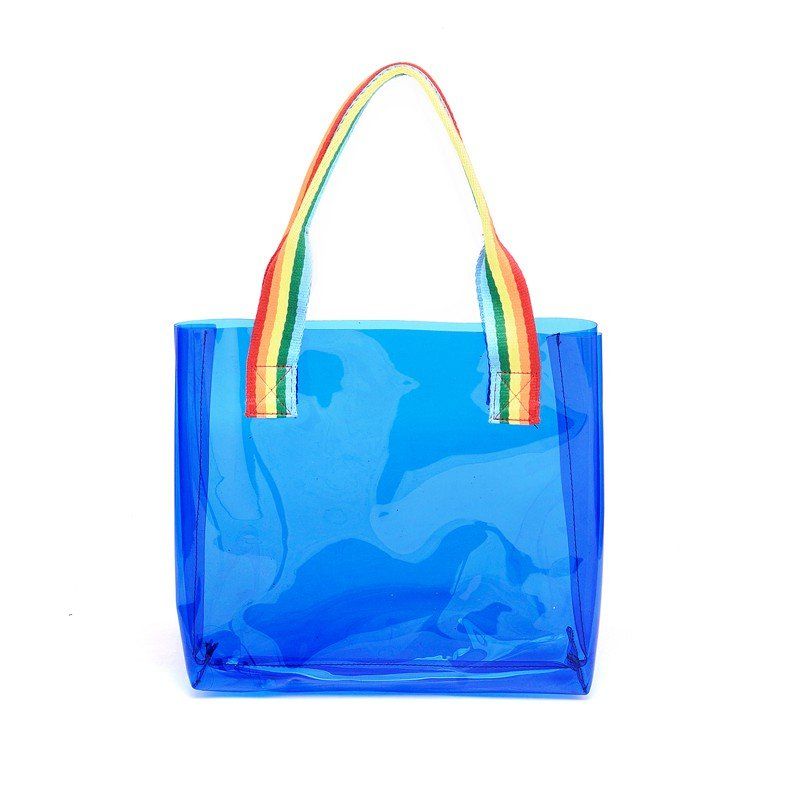 Honana Hn-b65 Fargerik Vanntett Pvc Reiseoppbevaringsveske Klar Stor Strand Utendørs Tote Bag