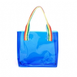 Honana Hn-b65 Fargerik Vanntett Pvc Reiseoppbevaringsveske Klar Stor Strand Utendørs Tote Bag