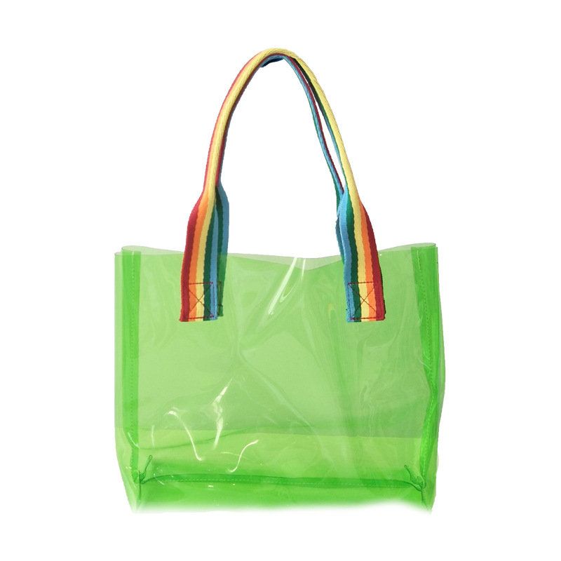 Honana Hn-b65 Fargerik Vanntett Pvc Reiseoppbevaringsveske Klar Stor Strand Utendørs Tote Bag