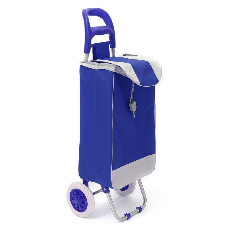 Ipree® Oxford Large Shopping Trolley Bag On Wheels Push Tote Sammenleggbar Dagligvarebagasje