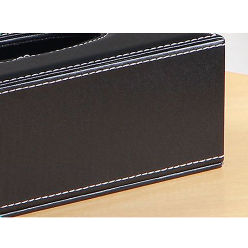 Leather Desktop Car Tissue Box Oppbevaring Smykkeskrin Reorganize Box Office Pen Container