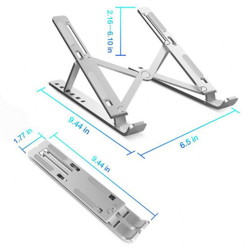 Nettbrettbrakett I Aluminiumslegering Seks Gir Justerbar Montering Sammenleggbar Bærbar Stativholder For Pc