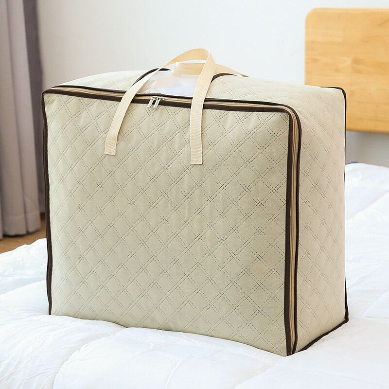 Non-woven Quilt Oppbevaringspose Flyttepakke Duffel Bag Fuktsikker Klesveske