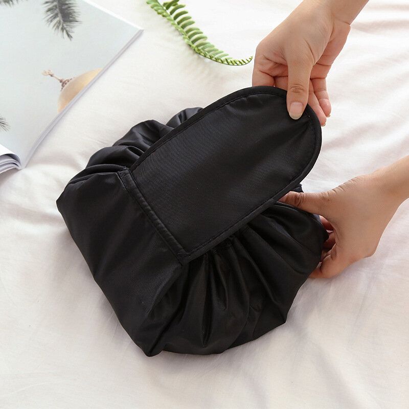 Polyester Ensfarget Snor Kosmetikkveske Reise Bærbar Lazy Storage Bag