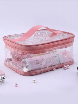 Pvc Transparent Wash Bag Dame Hand Bag Kosmetisk Bag Oppbevaringspose