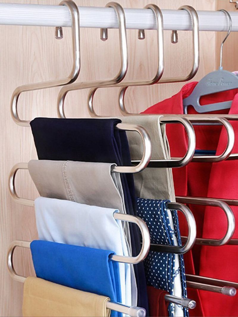 S-type Buksestativ Multi-function 5 Layer Hanger Multi-purpose Rack