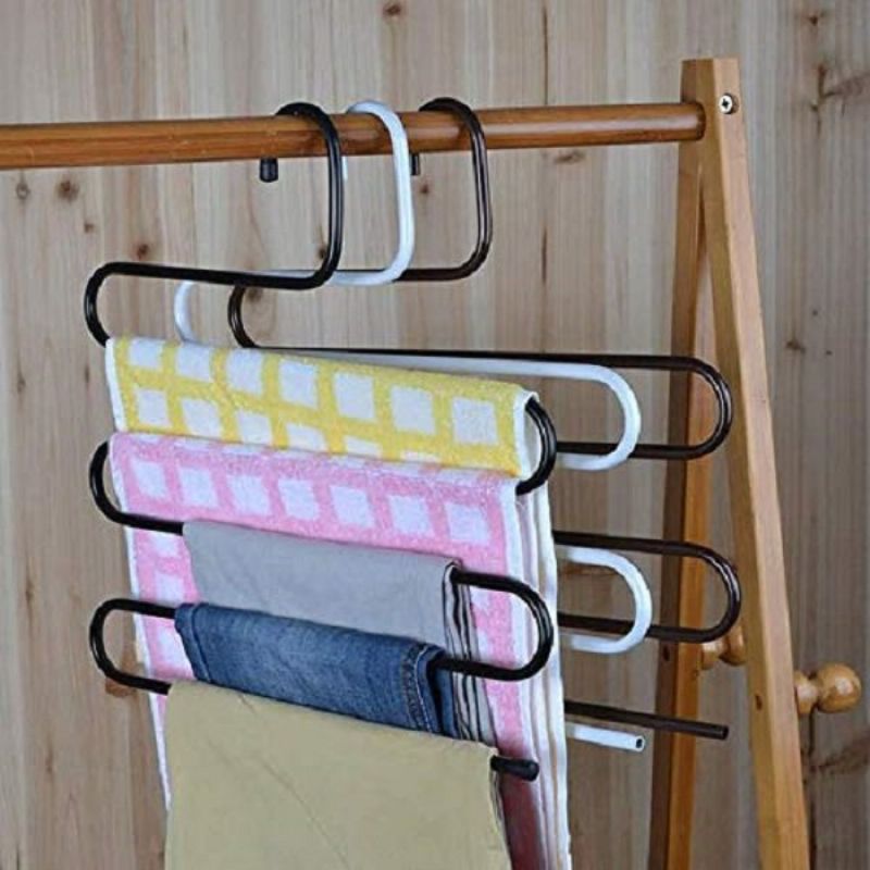 S-type Buksestativ Multi-function 5 Layer Hanger Multi-purpose Rack