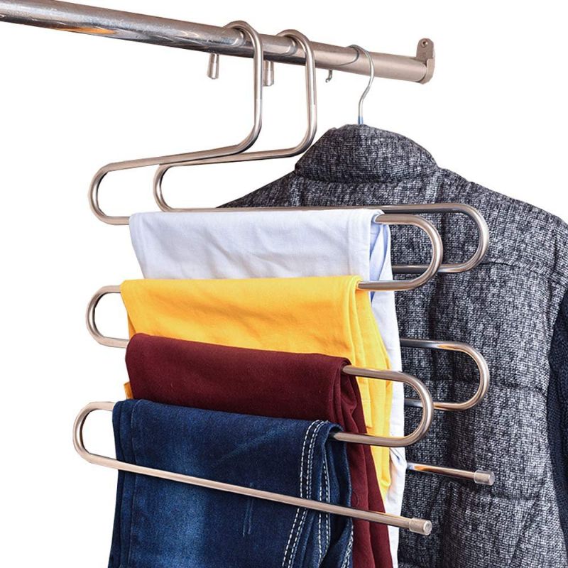 S-type Buksestativ Multi-function 5 Layer Hanger Multi-purpose Rack