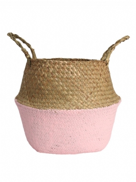 Seagrass Belly Storage Basket Shopping Bag Box Organizer Plant Pot Oppbevaringskurver