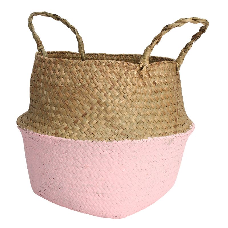 Seagrass Belly Storage Basket Shopping Bag Box Organizer Plant Pot Oppbevaringskurver