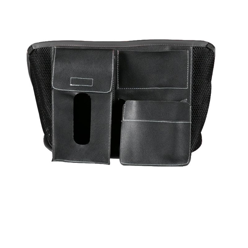 Skinn Bilsete Rygg Oppbevaringsveske Organizer Holder Multi Pocket Reiseoppbevaring Hengende Net