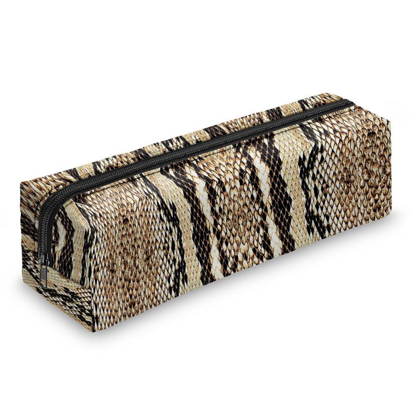 Snakeskin Penal Case 3d Digital Printing Makeup Pencil Bag Oppbevaringsveske