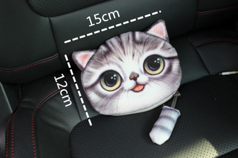 Søt Myntveske Creative Gift 3d Cat Cloth Cartoon Myntpose